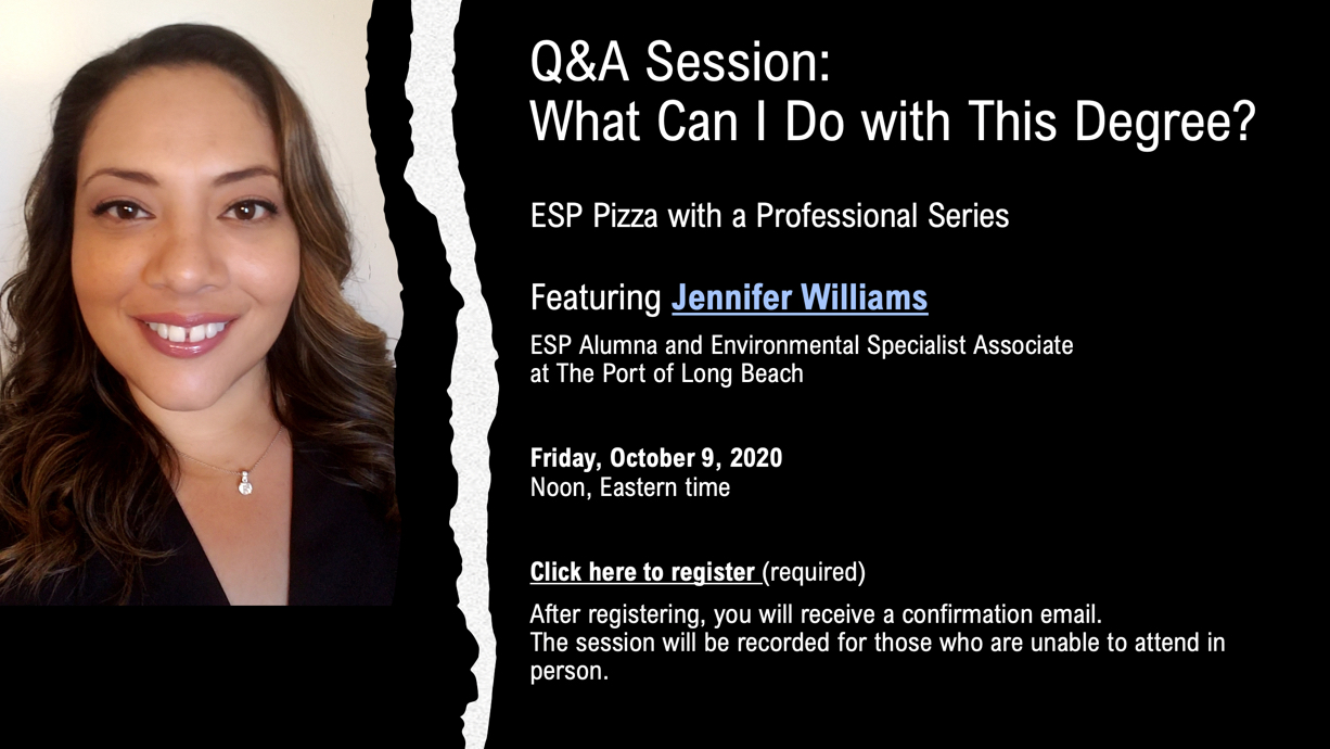 Flyer for J. Williams Oct. 9 Q/A session