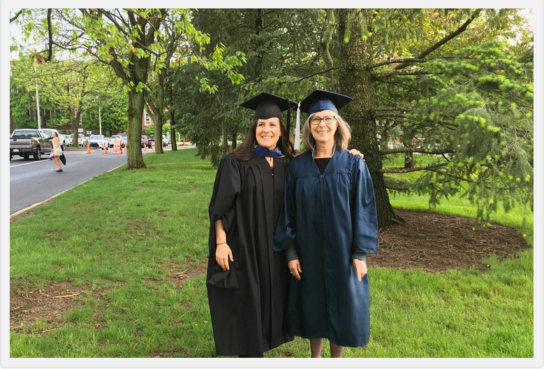 Christine Stallard on graduation day with ESP instructor, Haley Sankey.